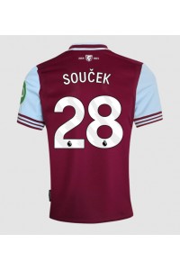 West Ham United Tomas Soucek #28 Voetbaltruitje Thuis tenue 2024-25 Korte Mouw